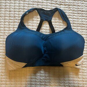 Nike Women’s Dri-FIT Cupped Sports Bra XL Blue Black Grey High Support